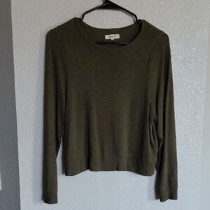 Madewell Highpoint Dolman-Sleeve Tee Army Green Size Small